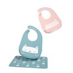 Adults Silicone Bib With Food Catcher / Portable Skip Hop Silicone Bib