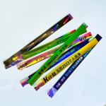 Disposable Neon Laser Rainbow Glitter Party Wristbands Custom for Event Concert