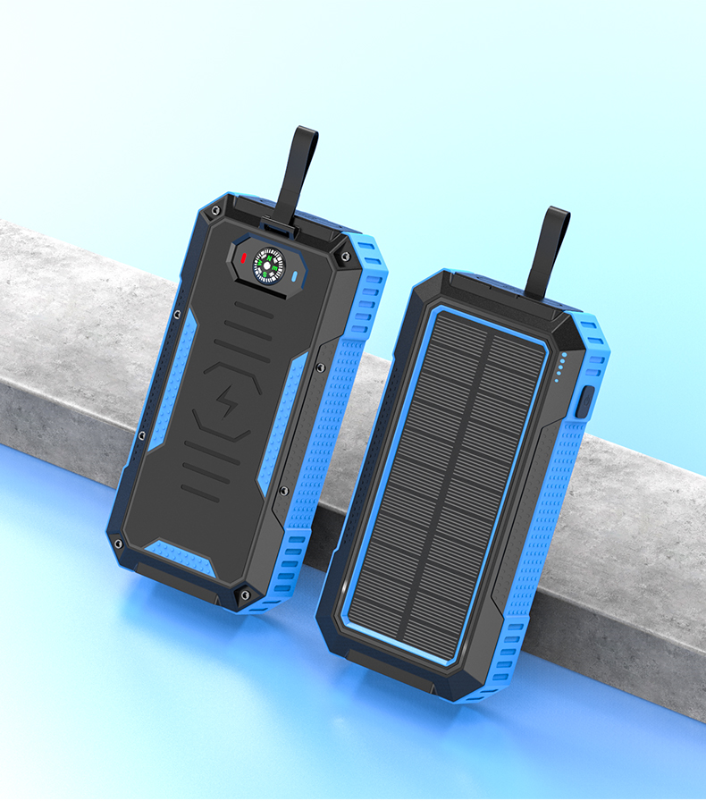 Wireless Charging Outdoor Power Bank 30000mAh with 22.5W Solar Panel and High Capacity
