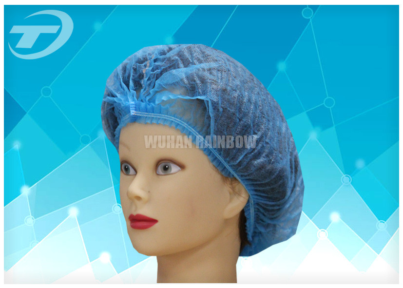RED PP Disposable Surgical Caps For Nursing / Surgical Bouffant Caps