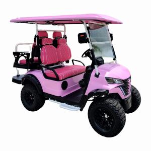Wholesale Custom Pink Off Road Lithium 72V Luxury Utility Hunting Golf Cart 4 Seater from china suppliers