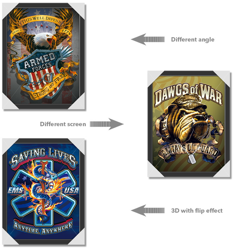 Vivid High Definition Creative Design 3d Picture Of Eagle , Customized Printing Service