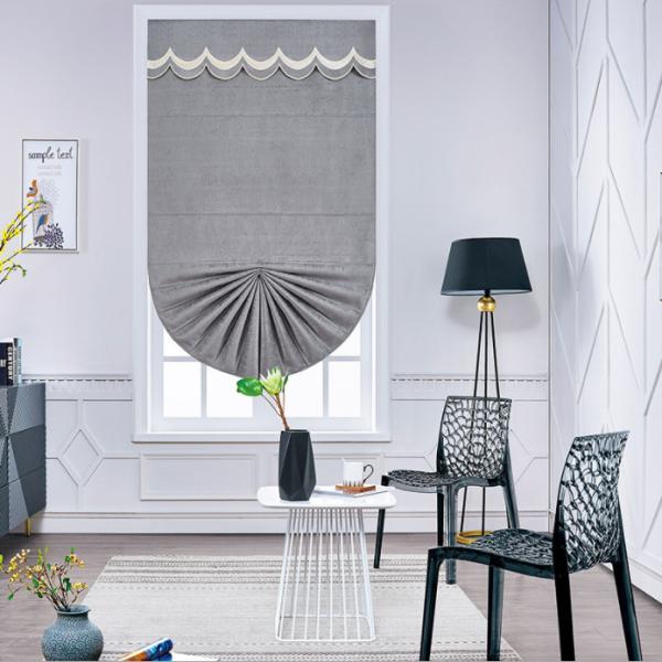 European style fan shape grey Roman blind track modern simple Customized living