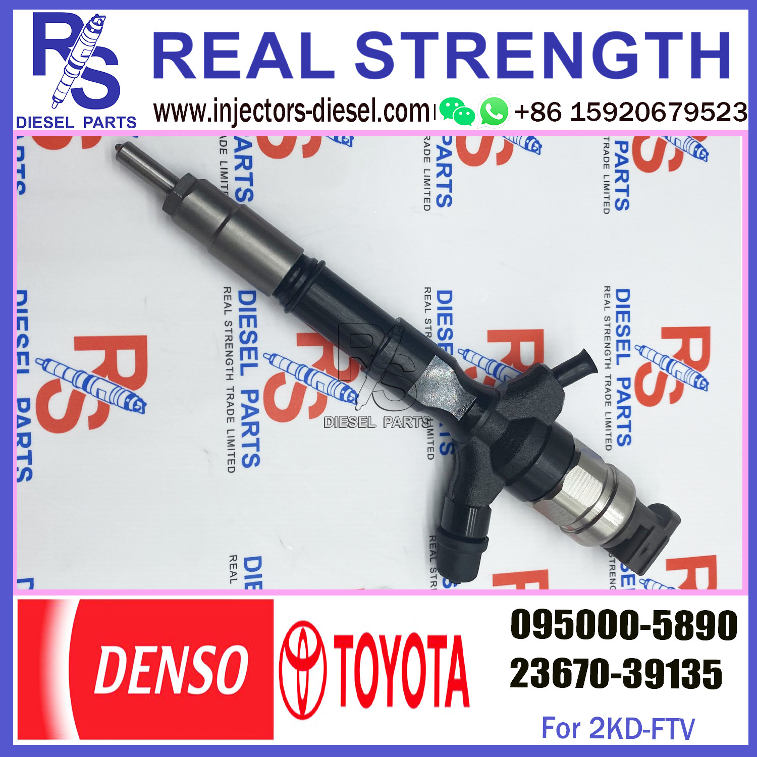 Common Rail Fuel Nozzle Injector 095000 5890 0950005890 095000-5890 for Toyota 1KD-FTV