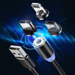 1000mm Magnetic 3 In 1 Charging Cable