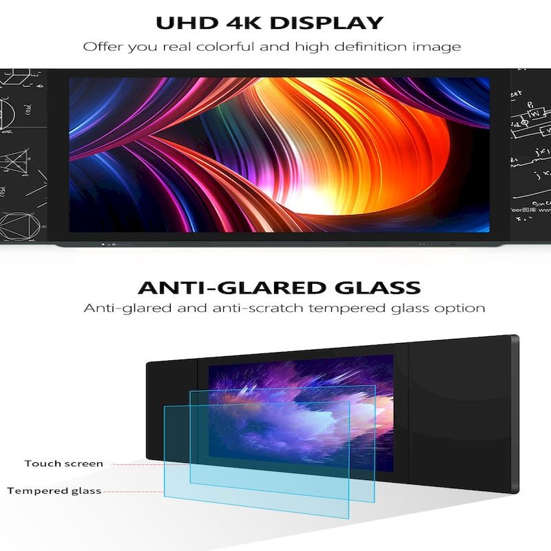 Education Interactive Smart Whiteboard 4K Nano Capacitive Touch Panel Blackboard