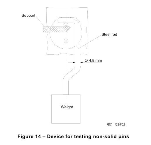 IEC 60320-1 Figure 2 Device For Checking Non-Solid Pins For Plug pins Testing VDE Type