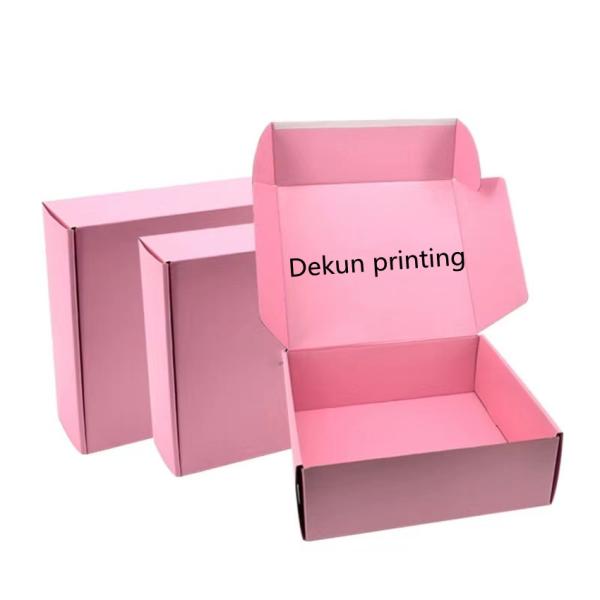 Industrial Corrugated Board Flip Top Design Shoe Box Private Label Pink