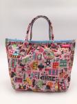 Colorful 210D Ripstop Polyester Handbags Ladies Fashion Handbags Reusable
