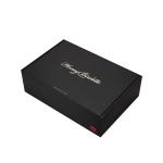 Black Cardboard Product Boxes Retail Shipping Boxes With Sliver Foil Stamping