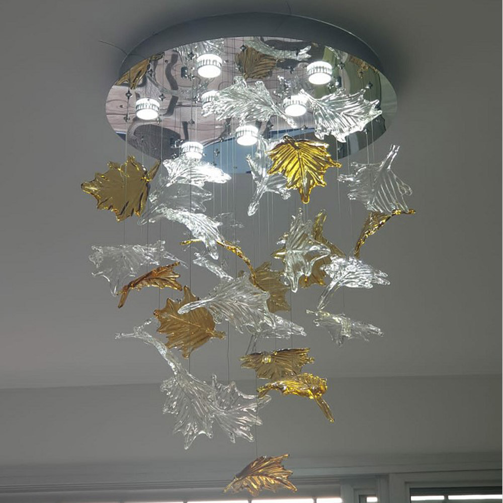 Art Designer Large Hotel Lobby Chandelier Maple Leaves Chandelier(WH-NC-96)