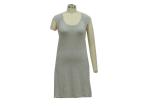 Grey Full Length Ladies / Women'S Casual Dresses Cap Sleeve Maxi Dress Plus Size