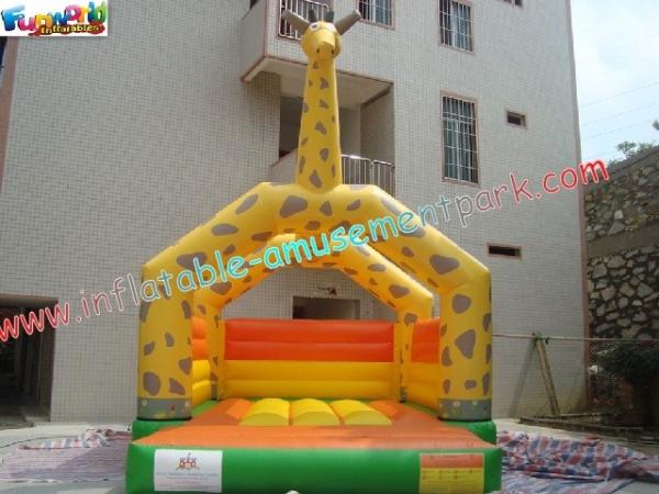 Kids Outdoor Inflatable Giraffe Bouncy And Jumping Castle Commercial Bouncy