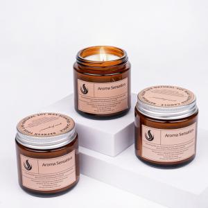 Wholesale Home Decoration Aromatherapy Scented Soy Candles In Customized Jars With Lids from china suppliers