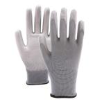 13 Gauge Polyester PU Safety Gloves Cut Resistant PU Fabric Safety Garden Gloves