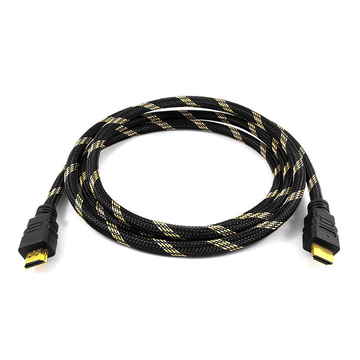 High speed 1080p braided cord gold plated HDMI cable with customized length, OEM/ODM welcome