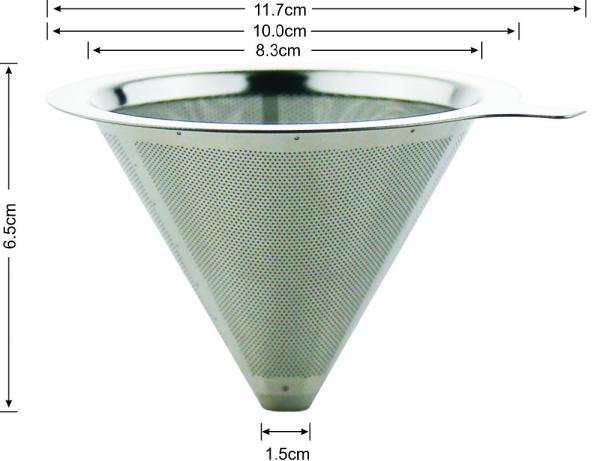 Mini Single Serve Stainless Steel Mesh Coffee Filter Dripper Silver Color