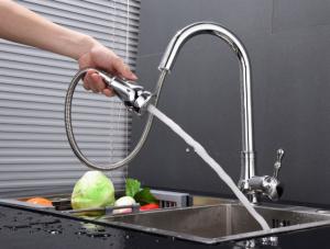 Wholesale 304SUS 360 Degree Flexible Retractable Sink Faucet With Sprayer from china suppliers