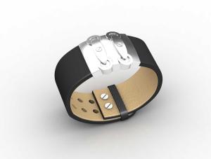Wholesale Top Quality Europe Fashion Stainless Steel Genuine Leather Silicone Bangle Bracelet ADB198 from china suppliers