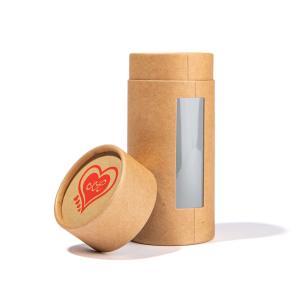 Wholesale Chocolate Food Grade Kraft Paper Tube with PVC Window Food Tea Paper Box Packaging from china suppliers