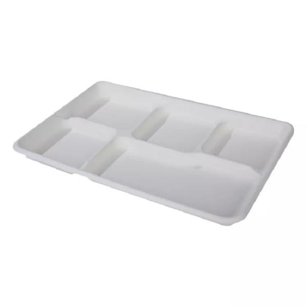 Biodegradable 5 Compartment Disposable Food Tray Sugarcane Bagasse Biodegradable