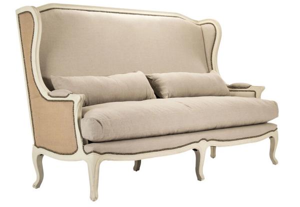antique sofa high back wing sofa wedding couch love seat decor sofa white stage