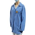 Antistatic 96% Polyester 4% Carbon 3mm Diamond Fabric ESD Smocks Coats