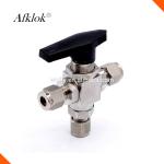 High Pressure SS316 Three Way 6000 psi Gas Stainless Steel Ball Valve