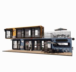 Wholesale Galvanized Steel Bending Container Design Coffee Bar House Mobile Shop Container Restaurant from china suppliers