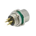 IP68 Female M12 Panel Mount Receptacle Rear Lock Metal Waterproof Adapter