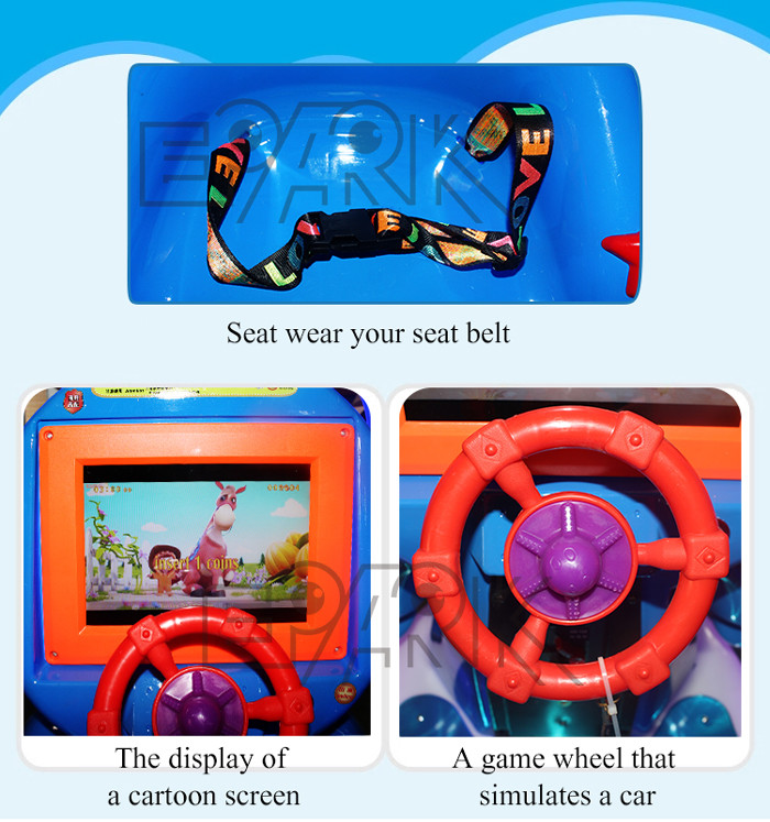 Plastic Metel Swing Car Kiddy Ride Machine Coin Operated 220V
