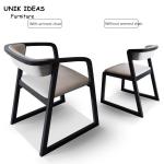 Scandinavian Oak Nordic Wooden Dining Chairs With Arm Home Antique 56x52x73cm