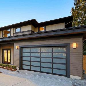Wholesale Residential Full View Glass Garage Doors motorized / manual operation from china suppliers
