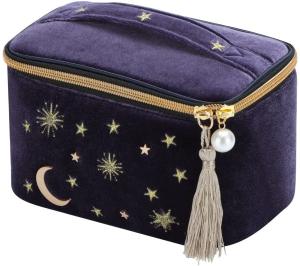 Wholesale Durable and Exquisite Handy Makeup Bag Navy Blue Sky Goose-down Convenient shock protection Makeup Bag from china suppliers