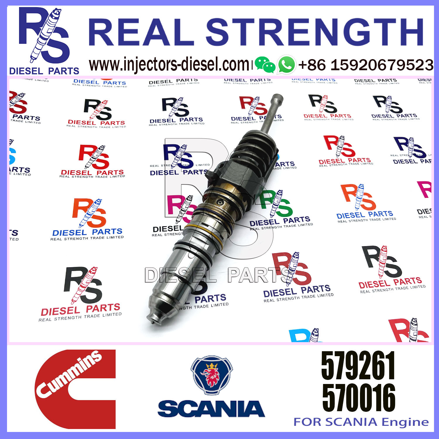 Diesel Engine Common Rail QSX15 Fuel Injector 1499257 579251 4903451 579263 4954648
