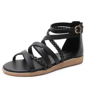 Wholesale BS049 Amazon Bohemian Sandals Women New Large Size Women'S Shoes 41-43 Summer Woven Roman Sandals Women from china suppliers