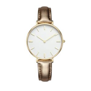 Wholesale Professional 3 ATM Water Resistant Wrist Watch Ladies Rose Gold Watch With Leather Strap from china suppliers
