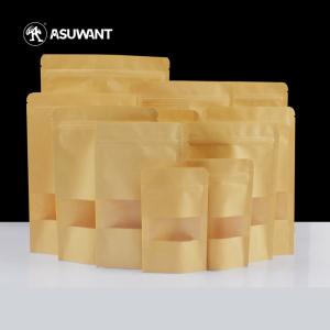 Wholesale Smell Proof 9 Colors Kraft Paper Pouch Zipper Snack Packing from china suppliers