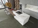 Gold Polished Shower Floor Tiles Ceramic Wooden Floor Slate 1600*2700mm