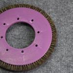 Customized Stenter Machine Parts Brush Wheel Purple Plastic Body Mixed Bristle