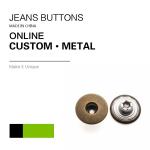 Antique Brass Custom Jeans Metal Button Denim Clothing Bulk Trims