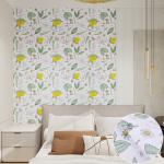 Green Botanical Peel And Stick Wallpaper Geometric Adhesive Floral Wallpaper