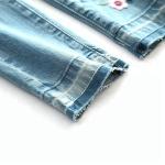 Long Kids Denim Clothes Baby Girl Denim Pants With Flower Embroidered Decor