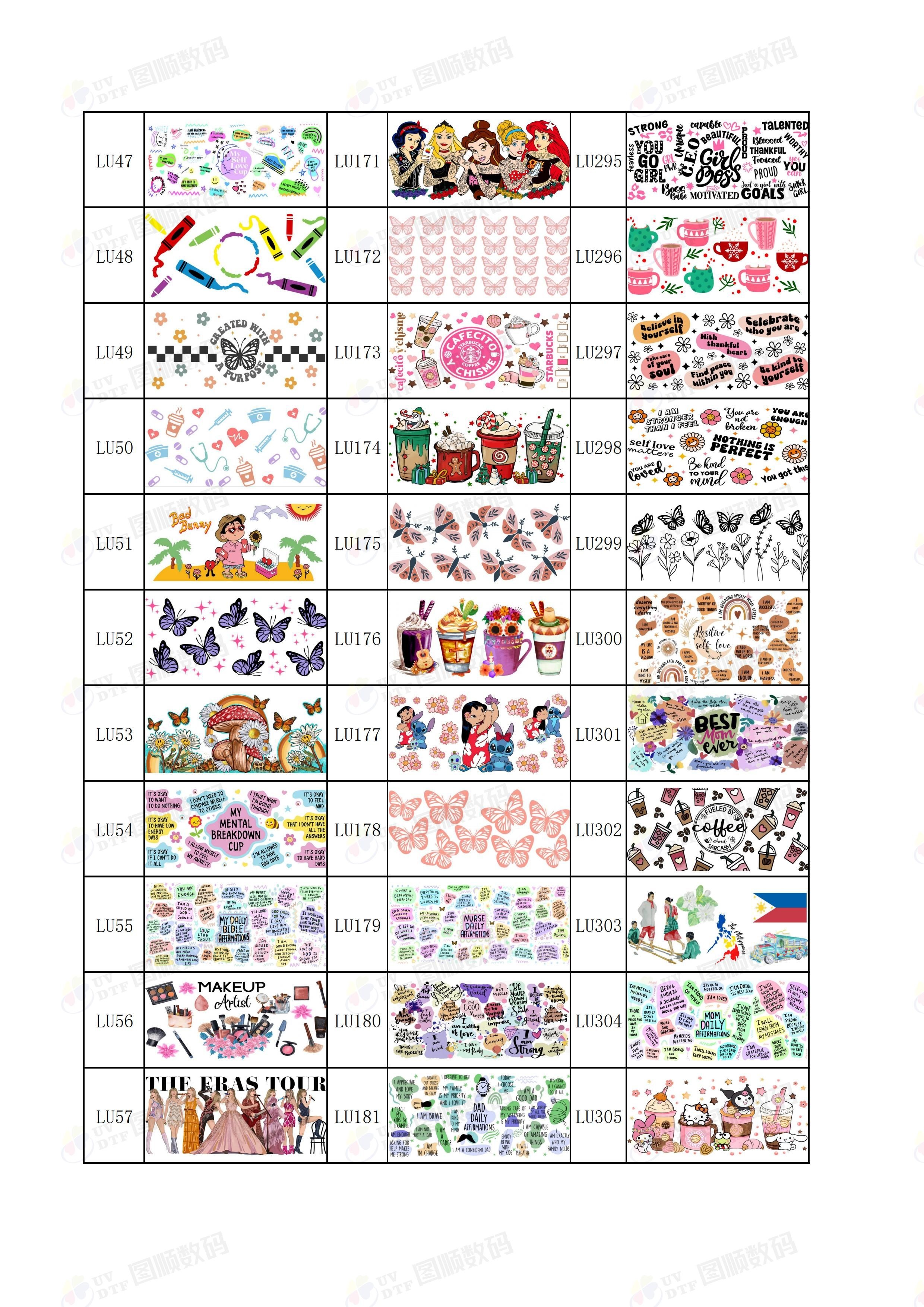 0.1mm Removable Printable UV DTF Cup Transfer Paper For Glass