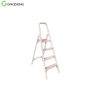 Wholesale Pink 4 Steps Foldable Aluminum Ladder 250mm 1.2mm Pedal Red from china suppliers