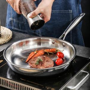 Wholesale New Arrival 304 Stainless Steel Fry Pan Nonstick Cooking Pot Fried Steak Skillet Egg Nonstick Frying Pan from china suppliers