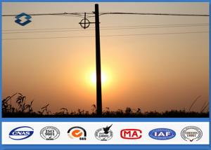 Wholesale 69KV Anticorrosive Steel Utility Pole 6M - 12M Height galvanized metal posts from china suppliers