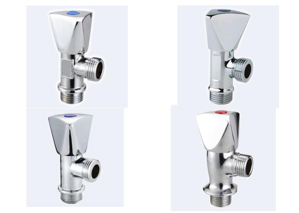 Bathroom Brass Angle Valve 1/2 Inch Chromed Wall Mounted Toilet Water Stop Quick