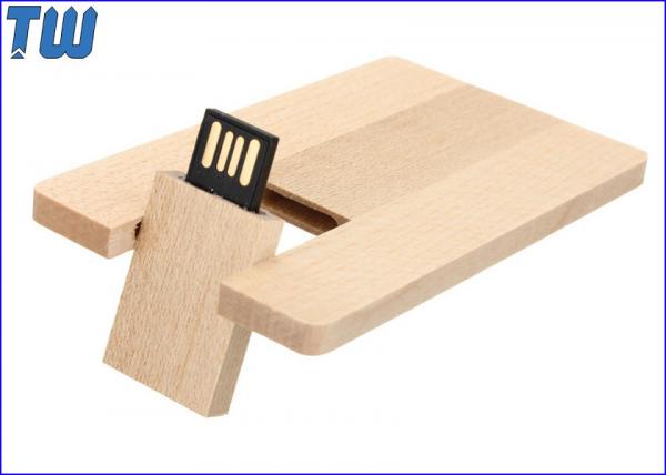 Quality Wood Card Twister 4GB USB Stick Drive Plan Face Full Color Printing for sale