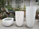 Waterproof Fiberglass Flower Pots Resin FRP Plant Pots For Decor